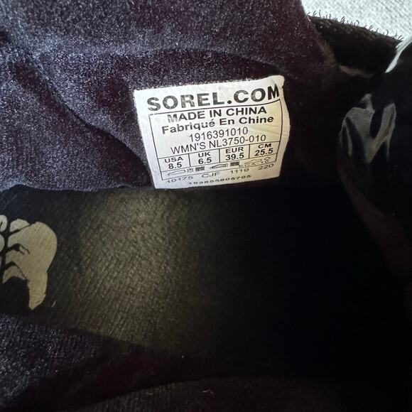 Sorel Joan Of Arctic Next Lite Strap Puffy Boots Black Winter Snow Women's 8.5 - Picture 12 of 12